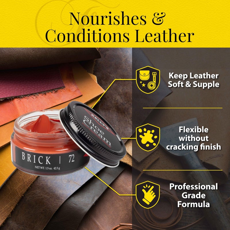 KELLYS Kelly's Brick Shoe Polish 1.5 oz - Professional Leather Shoe Cream - Image 5